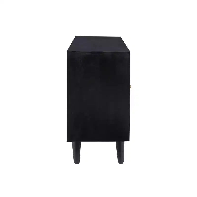Console de rangement moderne Wafford Mid Century de 58 po - Powell : Bois de manguier, quincaillerie en fer