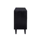 Console de rangement moderne Wafford Mid Century de 58 po - Powell : Bois de manguier, quincaillerie en fer