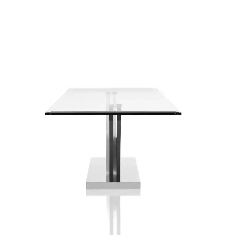 Table Basse Contemporaine Niessa Blanc/Gris Foncé/Chrome - HOMES: Inside + Out