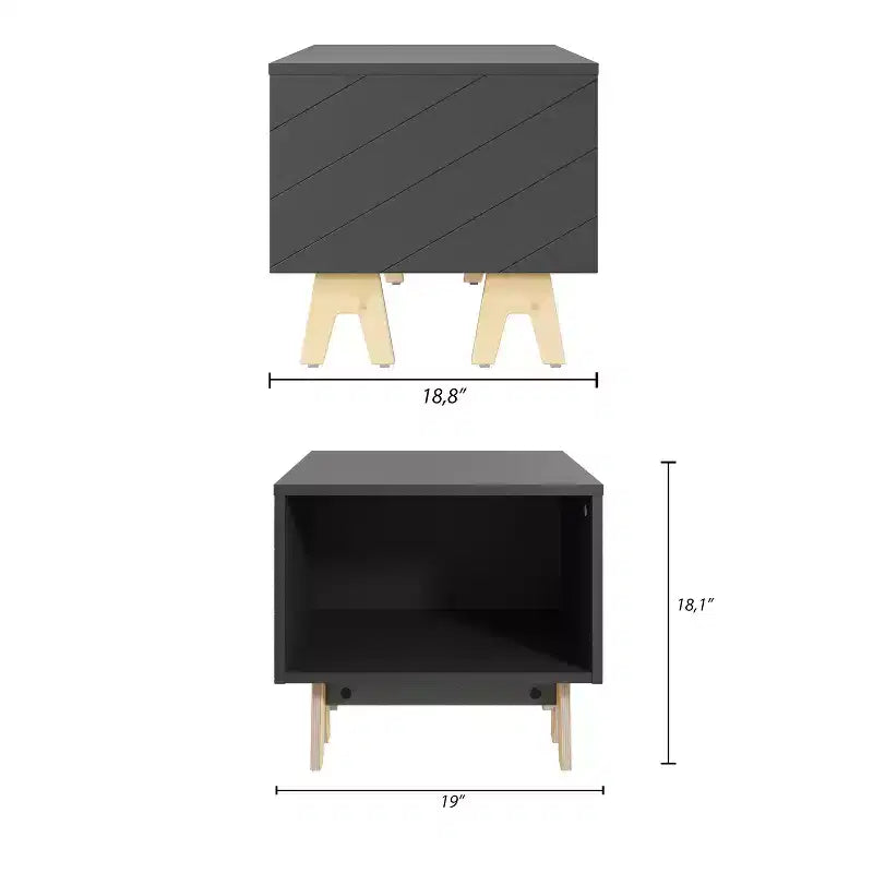 Table d'appoint Nexera Runway, grise