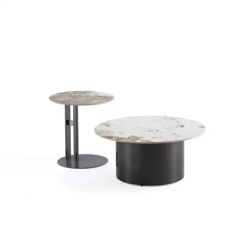 Manhattan Comfort Alondra 2pc Coffee Table and End Table Set Black