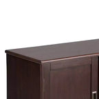 Meuble bas de rangement mi-siècle en bois massif Tierney 32", brun auburn moyen - WyndenHall