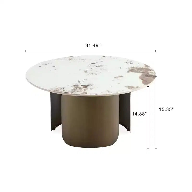 Manhattan Comfort Monica Ensemble de 2 tables basses et tables d'appoint Doré