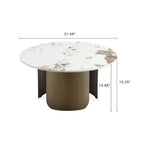 Manhattan Comfort Monica Ensemble de 2 tables basses et tables d'appoint Doré