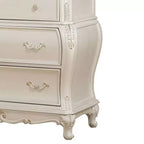 44" Chantelle Tiroir de rangement décoratif Blanc nacré - Acme Furniture : 5 étagères fixes, composite de bois