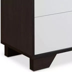 Acme Furniture 32" Eloy Tiroir de Rangement Décoratif Blanc et Expresso : Bois Composite, Organiseur à 5 Tiroirs, Dispositif Anti-Basculement