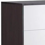 Acme Furniture 32" Eloy Tiroir de Rangement Décoratif Blanc et Expresso : Bois Composite, Organiseur à 5 Tiroirs, Dispositif Anti-Basculement