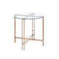 23" Veises Accent Table Champagne - Acme Furniture