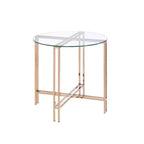 23" Veises Accent Table Champagne - Acme Furniture