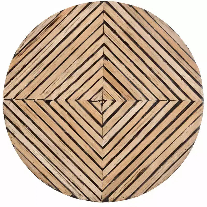Table d'appoint en bambou bicolore Devika de Baxton Studio, marron foncé/marron naturel