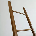 Échelle décorative Merisier Naturel - Flora Home : Porte-serviettes en Bois Massif, 5 Barreaux
