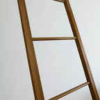 Échelle décorative Merisier Naturel - Flora Home : Porte-serviettes en Bois Massif, 5 Barreaux