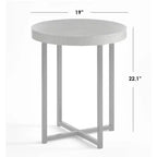 Lot de 2 tables basses rondes Era Buylateral grises : Ensemble de salon de style minimaliste et industriel