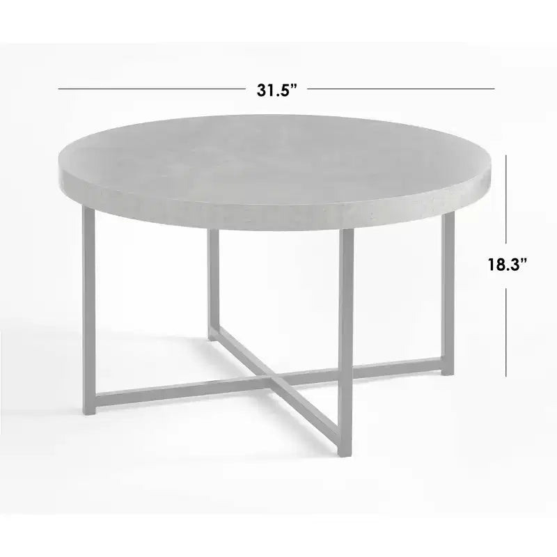 Lot de 2 tables basses rondes Era Buylateral grises : Ensemble de salon de style minimaliste et industriel
