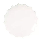 Table d'appoint ronde sculptée élégante en grès blanc Storied Home : 50,16 cm de hauteur, aucun assemblage requis, forme originale