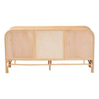 bali & pari Carabella Meuble de rangement 2 portes en rotin naturel Naturel : Étagères fixes, aucun assemblage requis