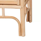 bali & pari Carabella Meuble de rangement 2 portes en rotin naturel Naturel : Étagères fixes, aucun assemblage requis