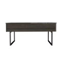Turin Coffee Table Espresso - Boahaus: Lift-Top, Concealed Storage, Double Pedestal Base