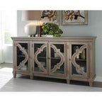 Meuble d'appoint Fossil Ridge Door Accent Cabinet gris – Signature Design by Ashley : d'inspiration vintage, rangement dissimulé, étagères réglables