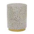 Contemporary Mother of Pearl Accent Table Gray - Olivia & May