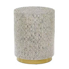 Contemporary Mother of Pearl Accent Table Gray - Olivia & May