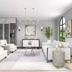Table d'appoint contemporaine en nacre grise - Olivia & May