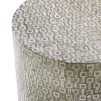 Table d'appoint contemporaine en nacre grise - Olivia & May