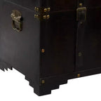 Lot de 3 Malles Traditionnelles en Bois Marron - Olivia & May : Finition Vieillie, Aucun Assemblage Requis, Rangement Décoratif