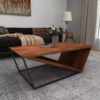 Table basse triangulaire moderne marron - Olivia & May
