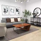 Table basse triangulaire moderne marron - Olivia & May