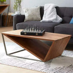 Table basse triangulaire moderne marron - Olivia & May
