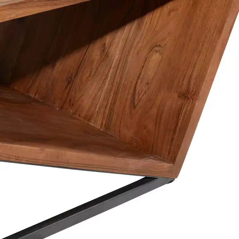 Table basse triangulaire moderne marron - Olivia & May