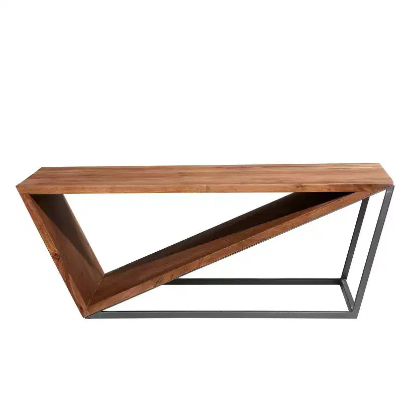 Table basse triangulaire moderne marron - Olivia & May