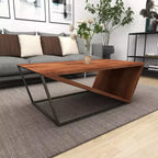 Table basse triangulaire moderne marron - Olivia & May