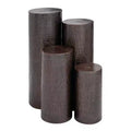 Set of 4 Industrial Metal Pedestal Tables Brown - Olivia & May: No Assembly, Textured Finish