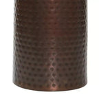 Lot de 4 tables industrielles en métal sur pied marron - Olivia & May : aucun assemblage requis, finition texturée
