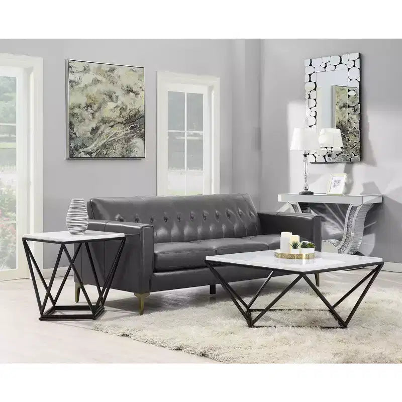 Lot de 2 tables basses d'appoint Conner et de tables d'appoint blanches - Picket House Furnishings