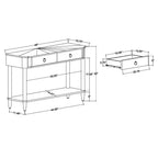 Console en bois de placage noyer avec deux tiroirs Nephi – Threshold™ conçue avec Studio McGee