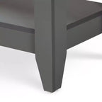Table basse Elada Wood : tablette inférieure de rangement, pieds fuselés, salon moderne - Baxton Studio