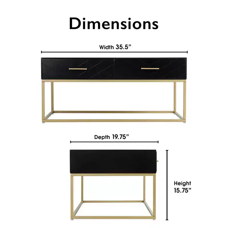Table basse Ellias Noir/Doré - Finch