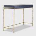 Jolie Modern Living Room Console Table Navy Blue/Gold - Adore Decor: Chic 2-Drawer Design, Glossy Finish, Metal Frame