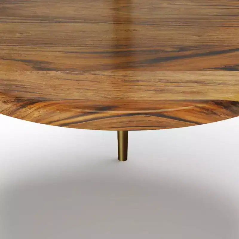 Table d'appoint ronde Fleetwood en marbre et bois Blanc/Naturel - WyndenHall
