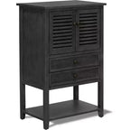 Elmhurst Cabinet Dark Gray - Finch: Traditional Style, Bronze Hardware, Wood Frame, 2 Doors, 2 Drawers