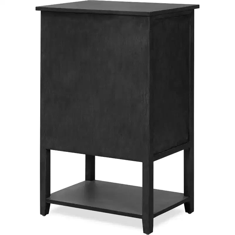 Meuble bas Elmhurst gris foncé - Finch : Style traditionnel, quincaillerie en bronze, cadre en bois, 2 portes, 2 tiroirs