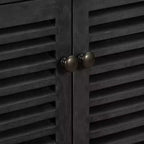 Meuble bas Elmhurst gris foncé - Finch : Style traditionnel, quincaillerie en bronze, cadre en bois, 2 portes, 2 tiroirs
