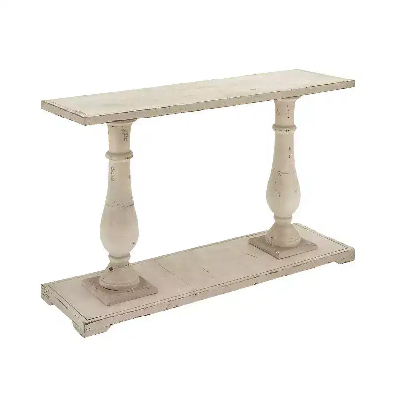 Console en bois blanc antique - Olivia & May