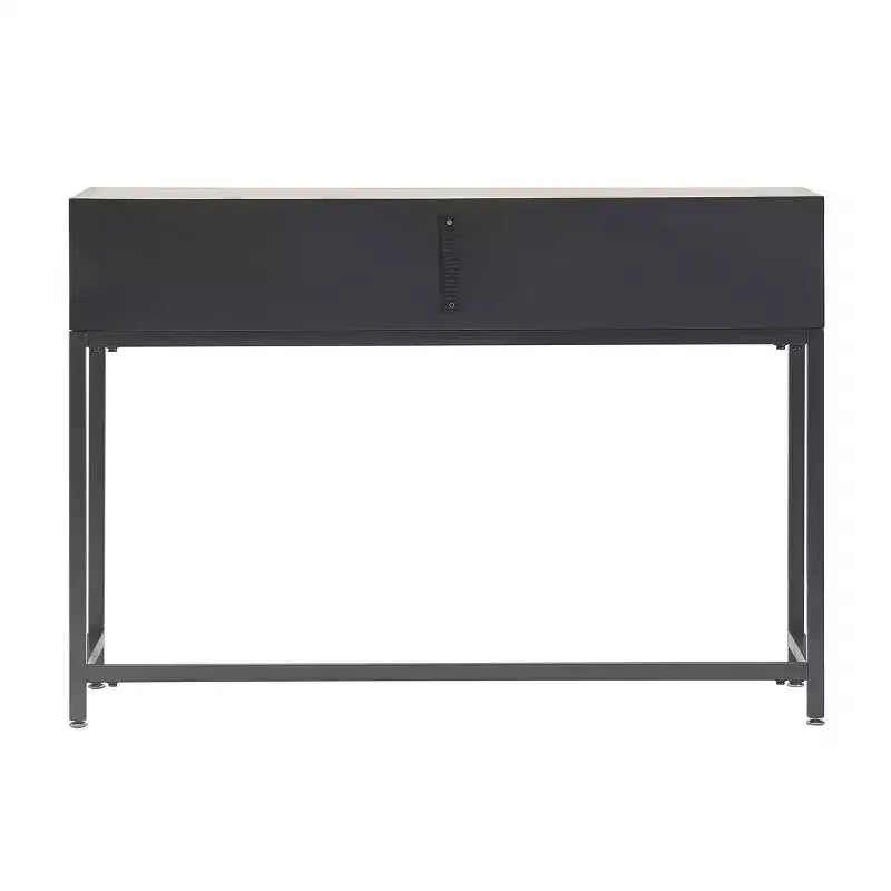 Hayworth Table Console Miroir Grise - Finch : Rangement Moderne avec Tiroirs, Finition Antique