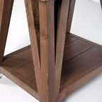 Table d'appoint Brookside Plateau en béton et bois Gris clair/Marron - Meubles Alaterre : Milieu de siècle moderne, Carrée, Étagère fixe