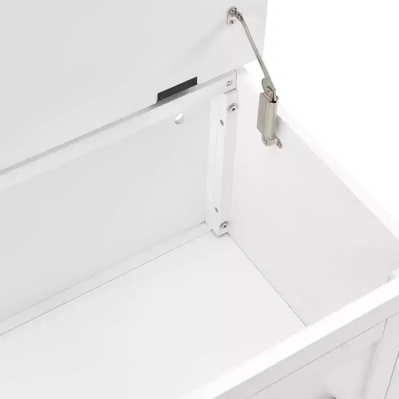 Arbre de hall Kayce blanc - Crosley : Solution de rangement pour vestiaire, Organisateur d'entrée avec 4 crochets, Finition en placage