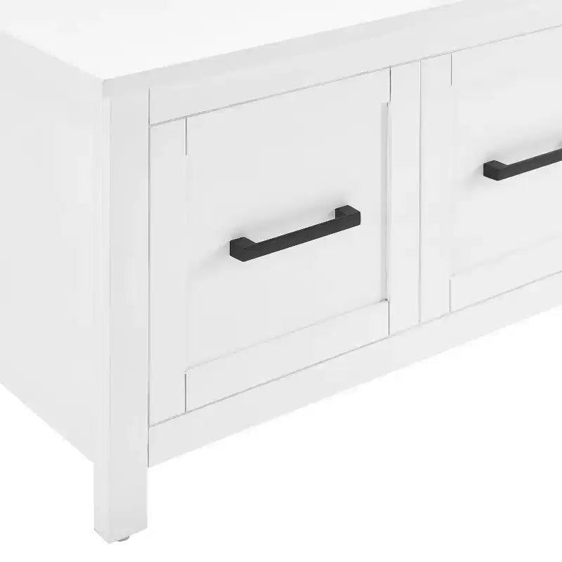 Arbre de hall Kayce blanc - Crosley : Solution de rangement pour vestiaire, Organisateur d'entrée avec 4 crochets, Finition en placage
